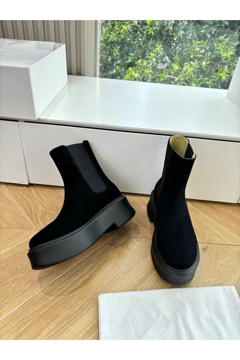 Designer Clothing Женские замшевые сапоги The Row premium - Black
