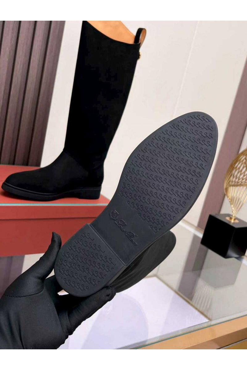 Loro Piana Женские замшевые сапоги premium - Black
