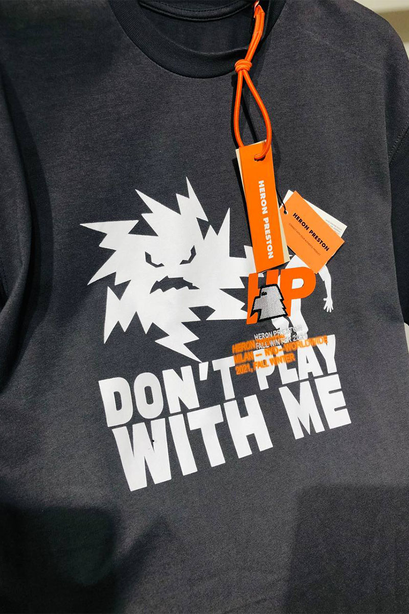 Heron Preston Оверсайз футболка "Don't Play With Me" Black