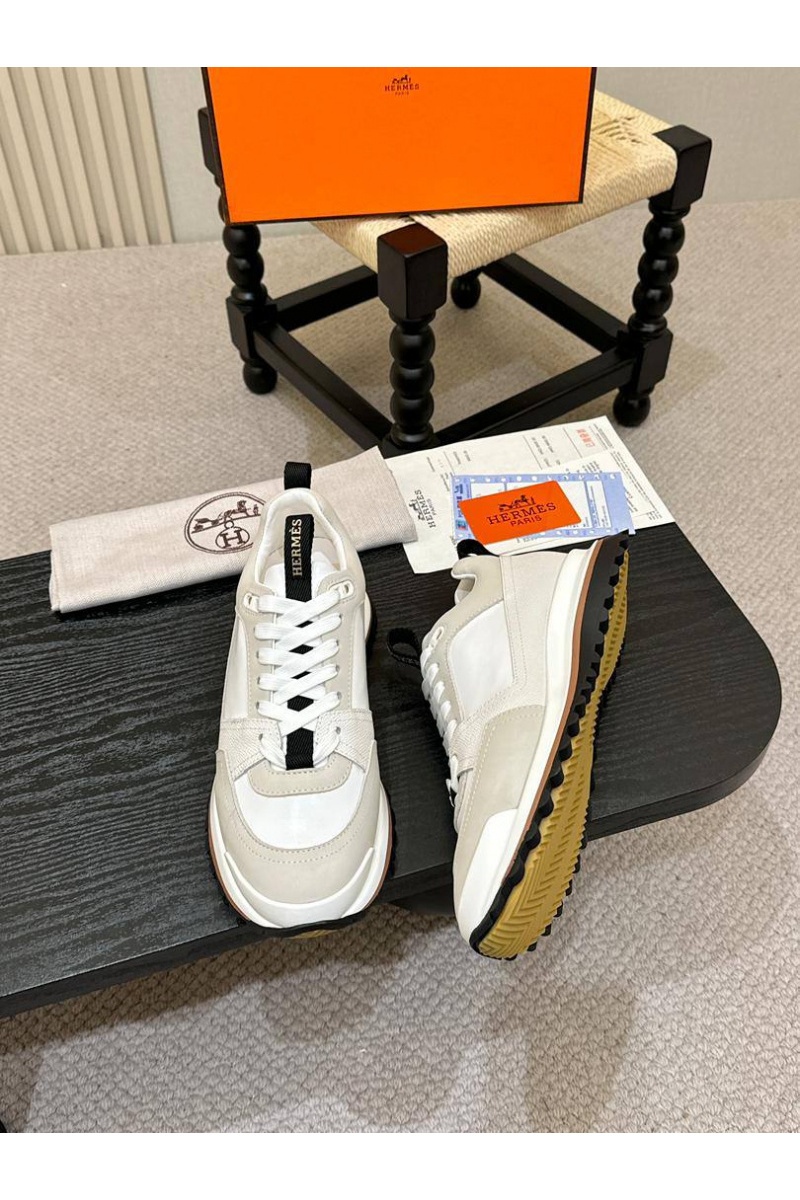 Hermes Мужские кроссовки Leader - White
