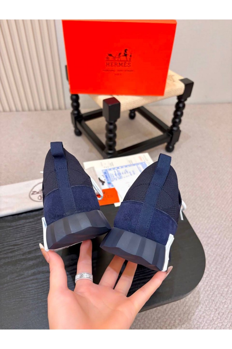 Hermes Текстильные кроссовки lift slip-on