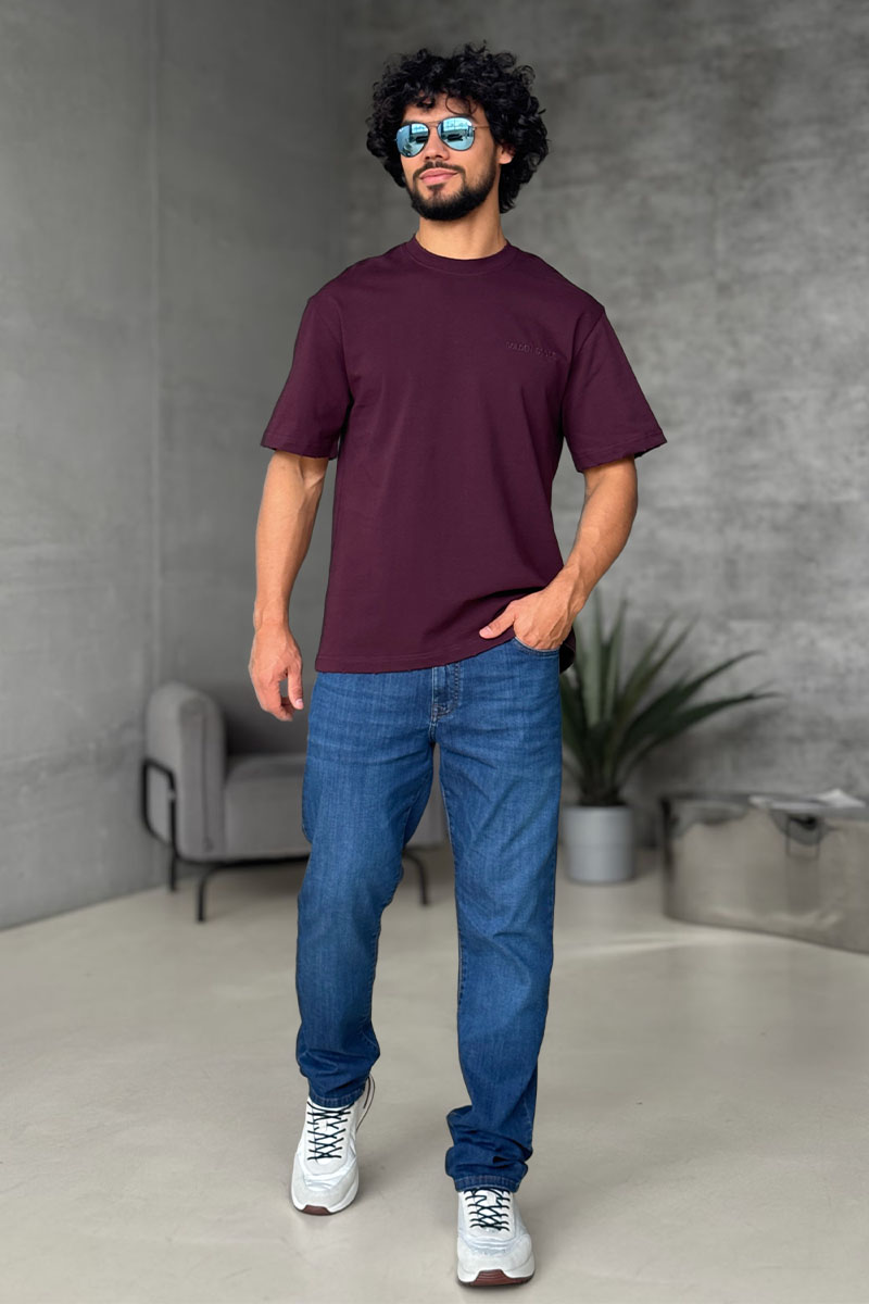 Designer Clothing Мужская фиолетовая футболка Golden Goose 