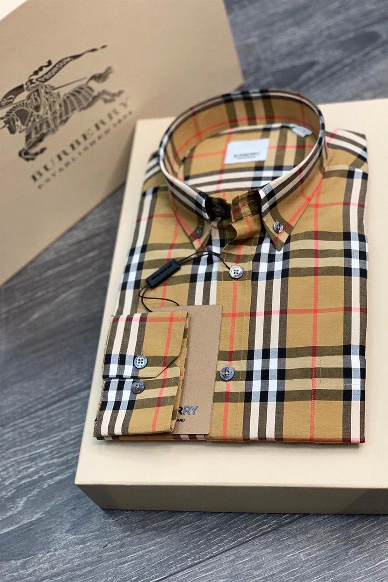 Burberry Классическая мужская рубашка - Beige