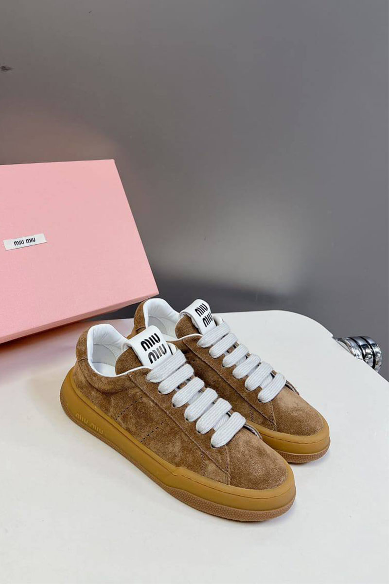 MIU MIU Женские кроссовки Premium - Brown