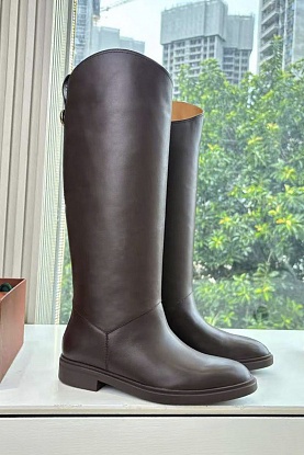 Женские кожаные сапоги premium - Brown