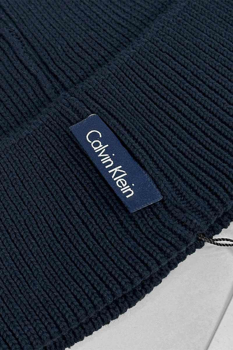 Calvin Klein Синяя шапка monologo patch 