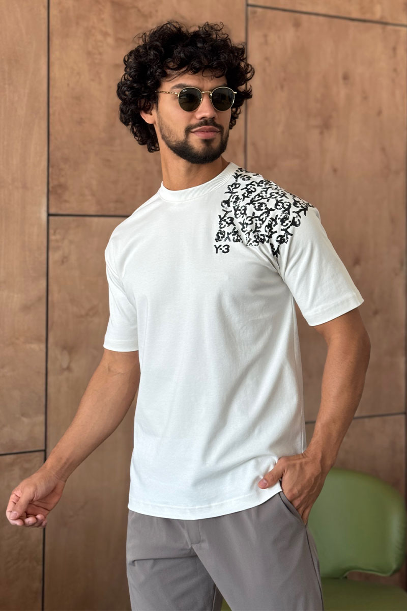Y-3 Yohji Yamamoto Мужская белая футболка 