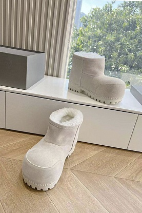 Женские ботинки Alaska Fur Bootie premium - White