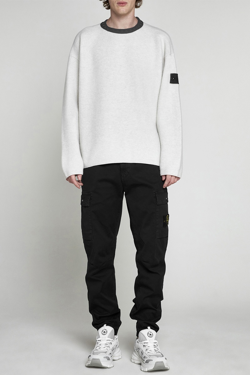 Stone Island Мужские джоггеры чёрного цвета compass-patch