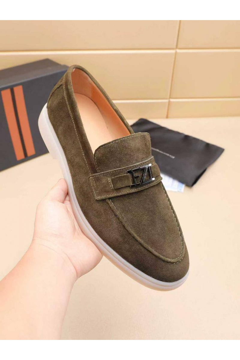 Zegna Мужские замшевые лоферы 
