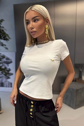 Женская белая футболка premium