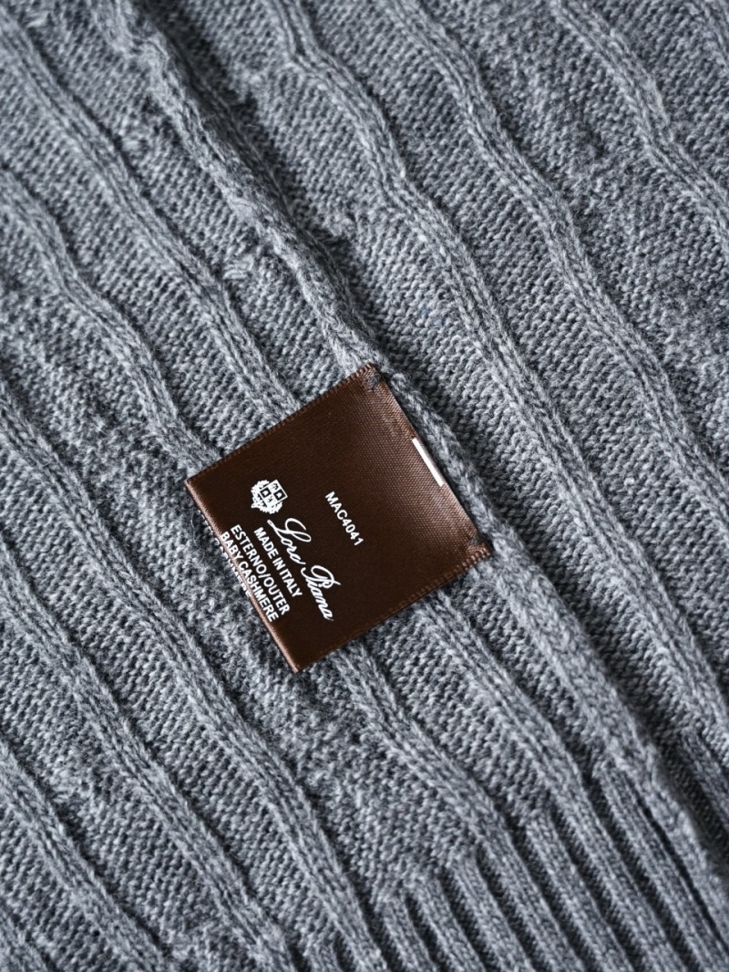Loro Piana Кашемировый свитер Premium zip-up - Dark Grey
