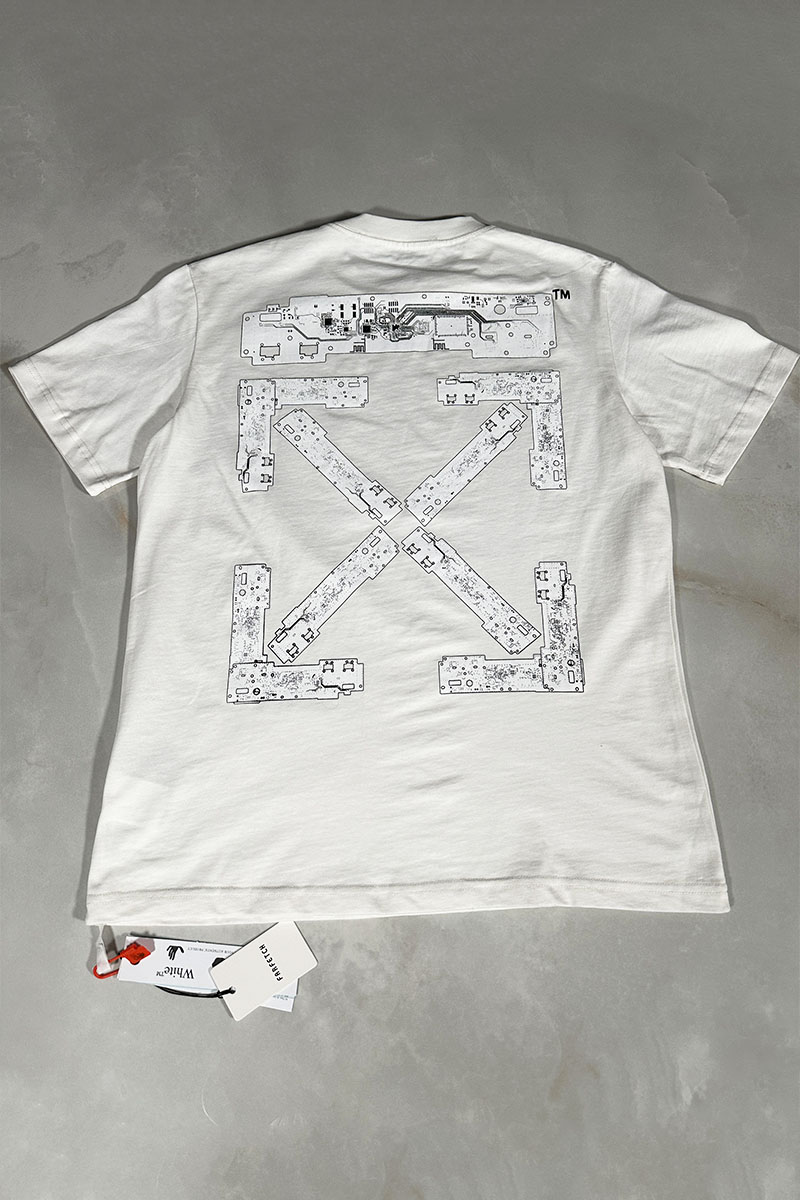 Off-White Белая футболка teenage engineering