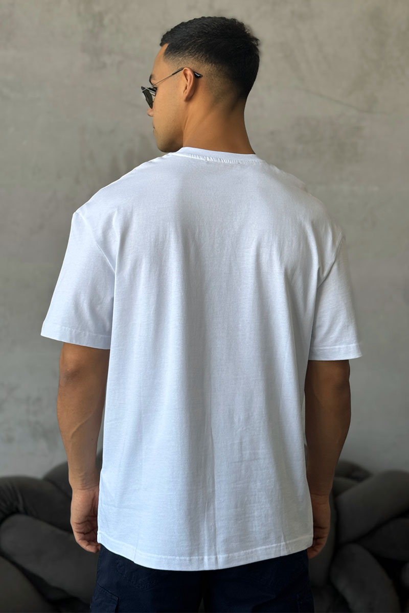 Lоuis Vuittоn Брендовая оверсайз футболка белого цвета