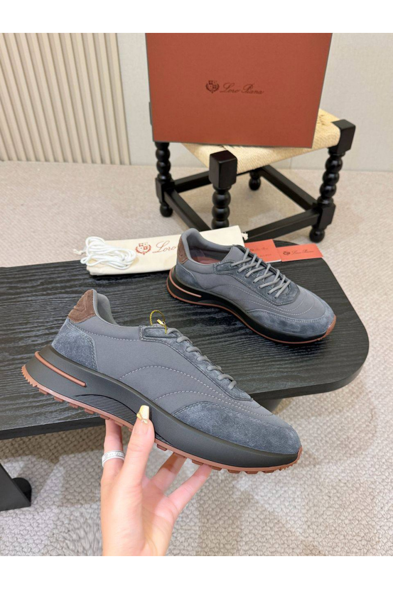 Loro Piana Мужские кроссовки Week End Walk - Grey