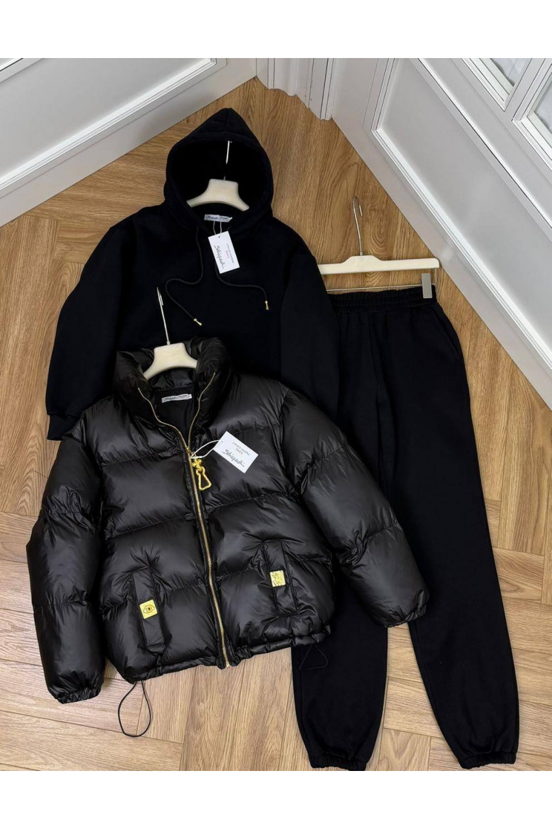 Schiaparelli Женский костюм тройка на флисе premium - Black