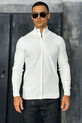 Мужская кофта zip-up - White