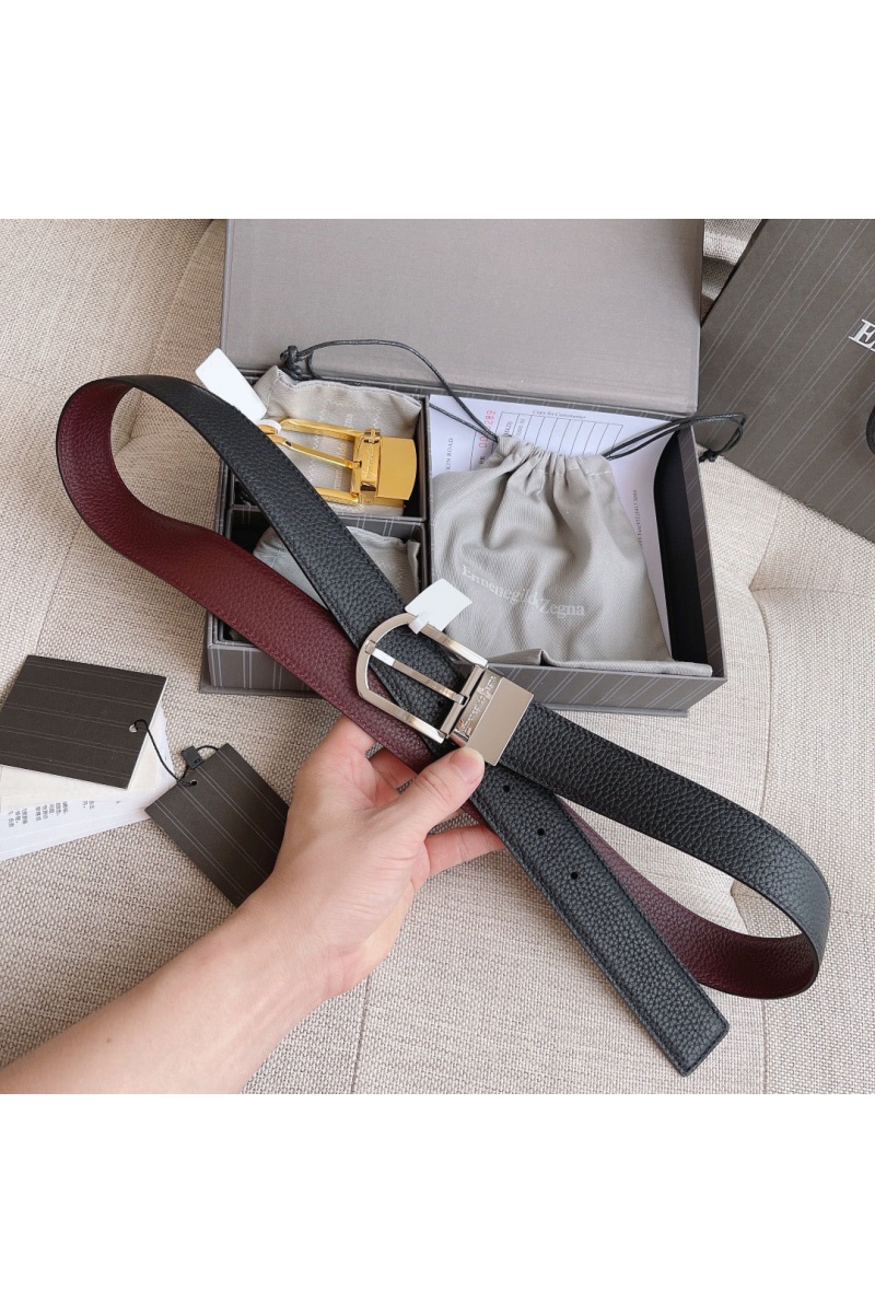 Zegna Двусторонний кожаный ремень Premium (ширина 3.5 см)