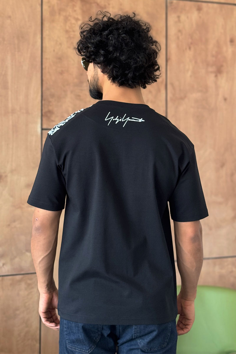 Y-3 Yohji Yamamoto Мужская чёрная футболка 