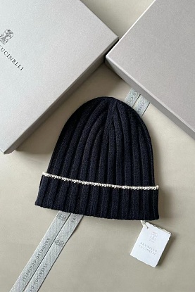Кашемировая шапка Premium - Navy