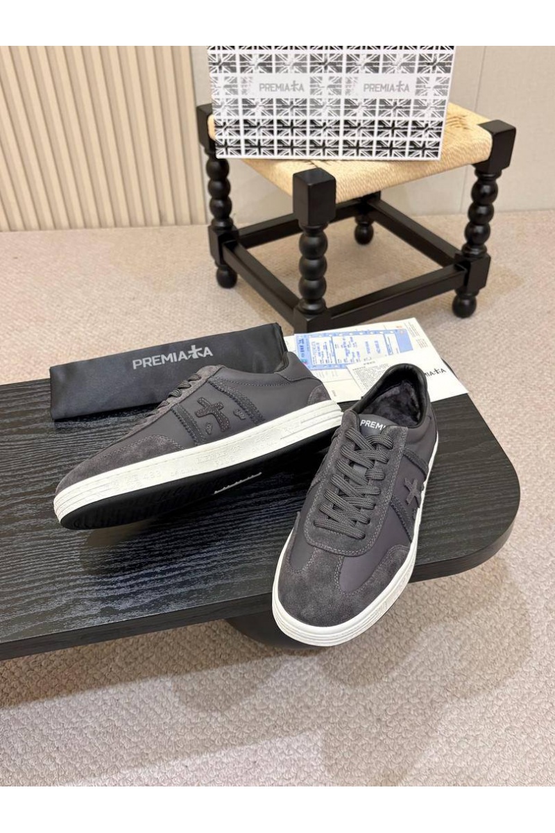 Premiata Комбинированные кроссовки с мехом Bonnie