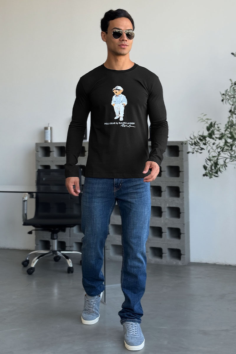 Polo Ralph Lauren Мужской лонгслив "Bear" - Black
