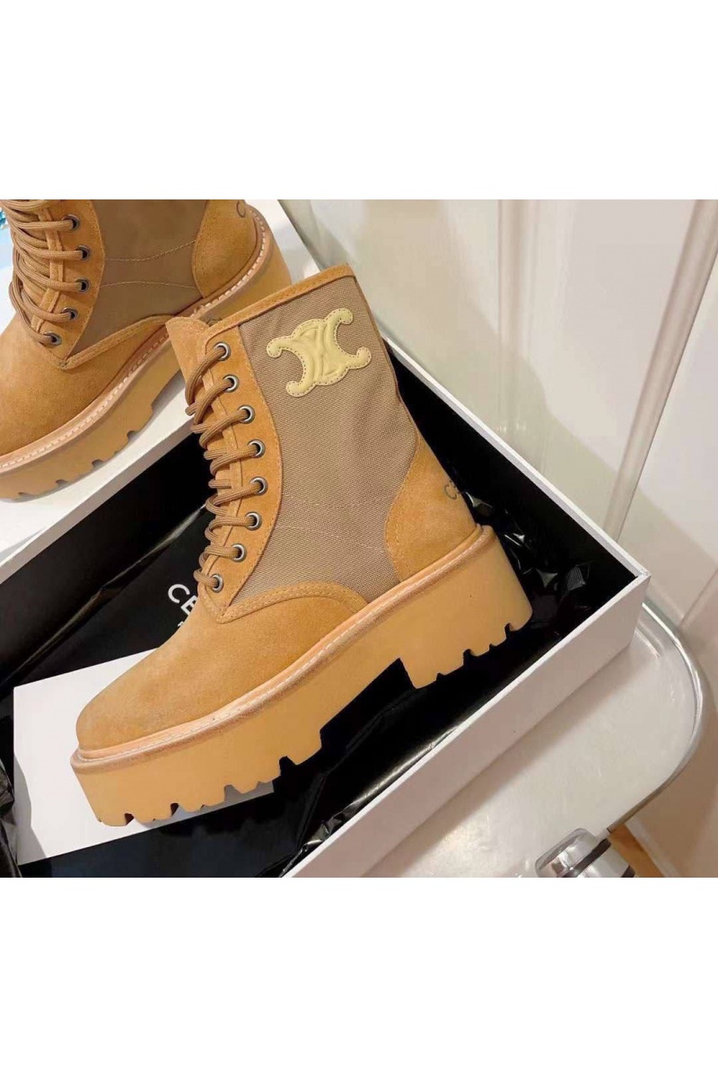 Celine Женские замшевые ботинки Celine premium - Checknut