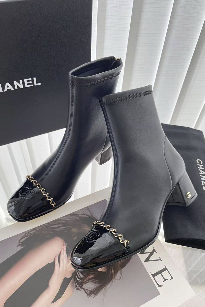 Chаnеl Женские кожаные сапоги premium