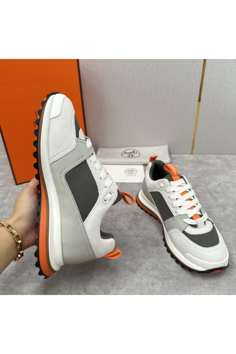 Hermes Мужские кроссовки Leader - White