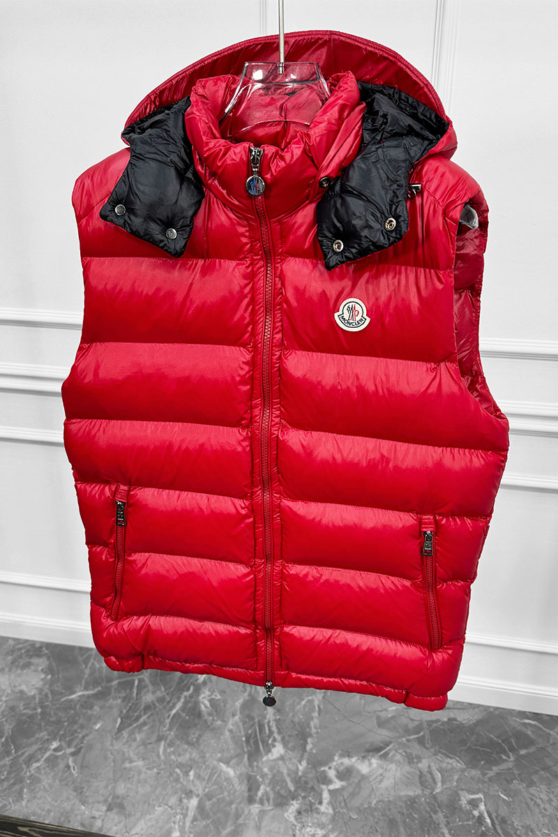 Moncler Мужской жилет logo-patch - Red 