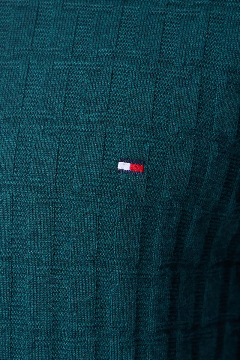 Tommy Hilfiger Мужской джемпер logo-embroidered - Green