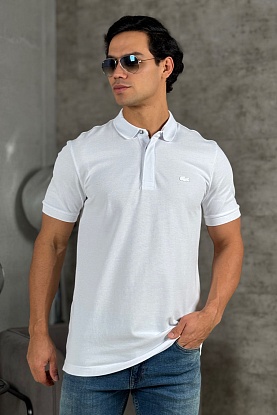 Мужское поло белого цвета 