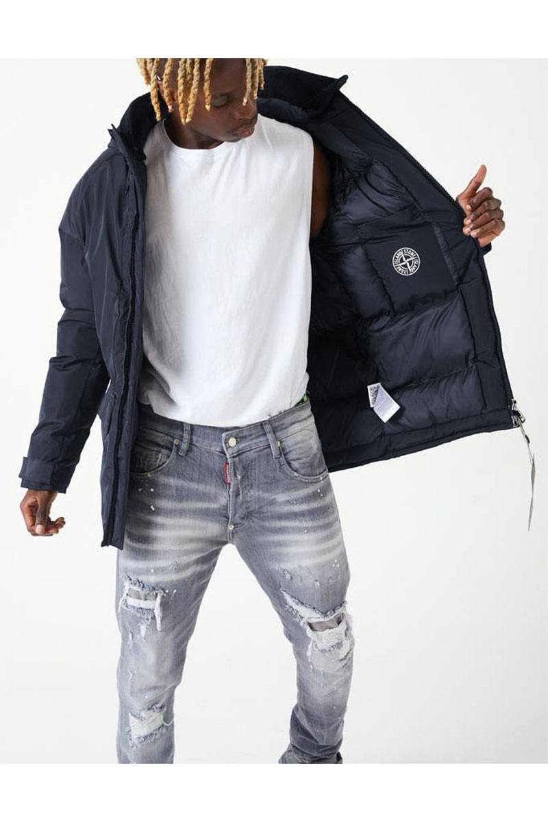 Stone Island Парка тёмно-синего цвета compass-patch