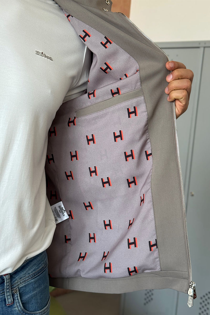 Hermes Мужская серая куртка 