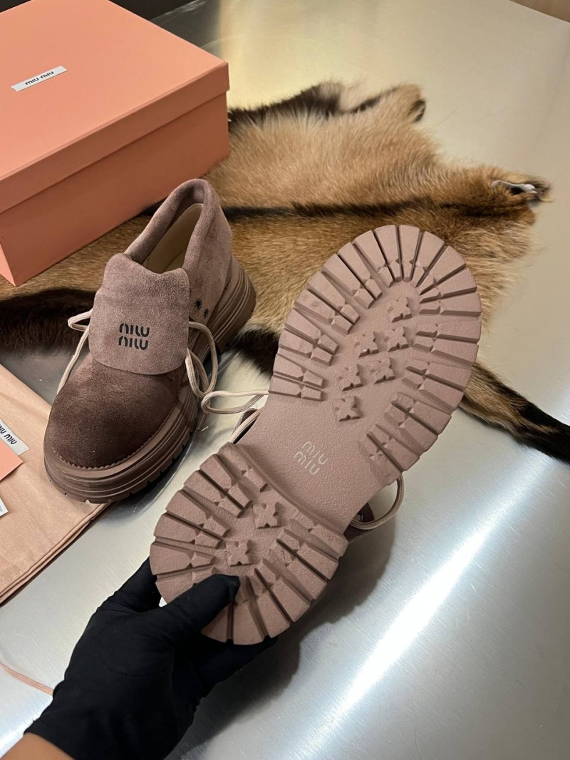 MIU MIU Женские замшевые ботинки Premium - Brown