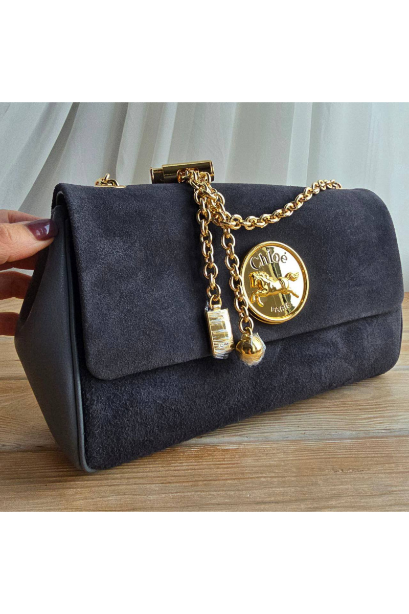 Chloe Замшевая сумка Small Heritage 28x17 см