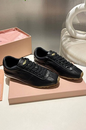 Женские кожаные кроссовки Premium - Black