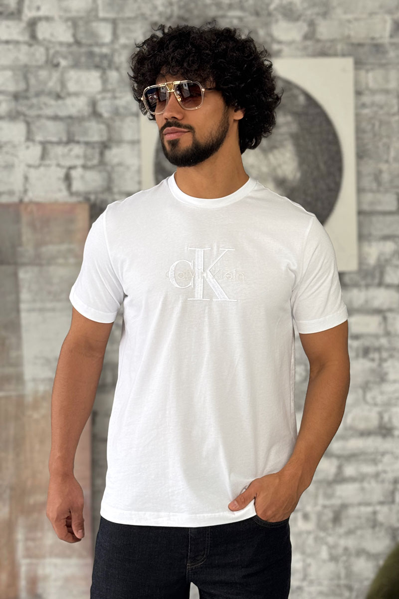 Calvin Klein Футболка белого цвета embroidered-logo