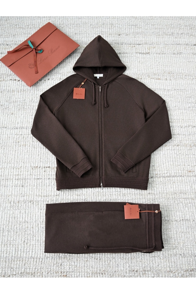 Loro Piana Коричневая кофта на молнии premium