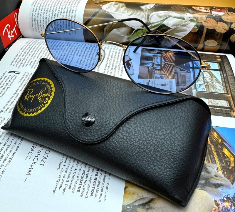 Ray-Ban Солнцезащитные очки Oval Metal - Blue