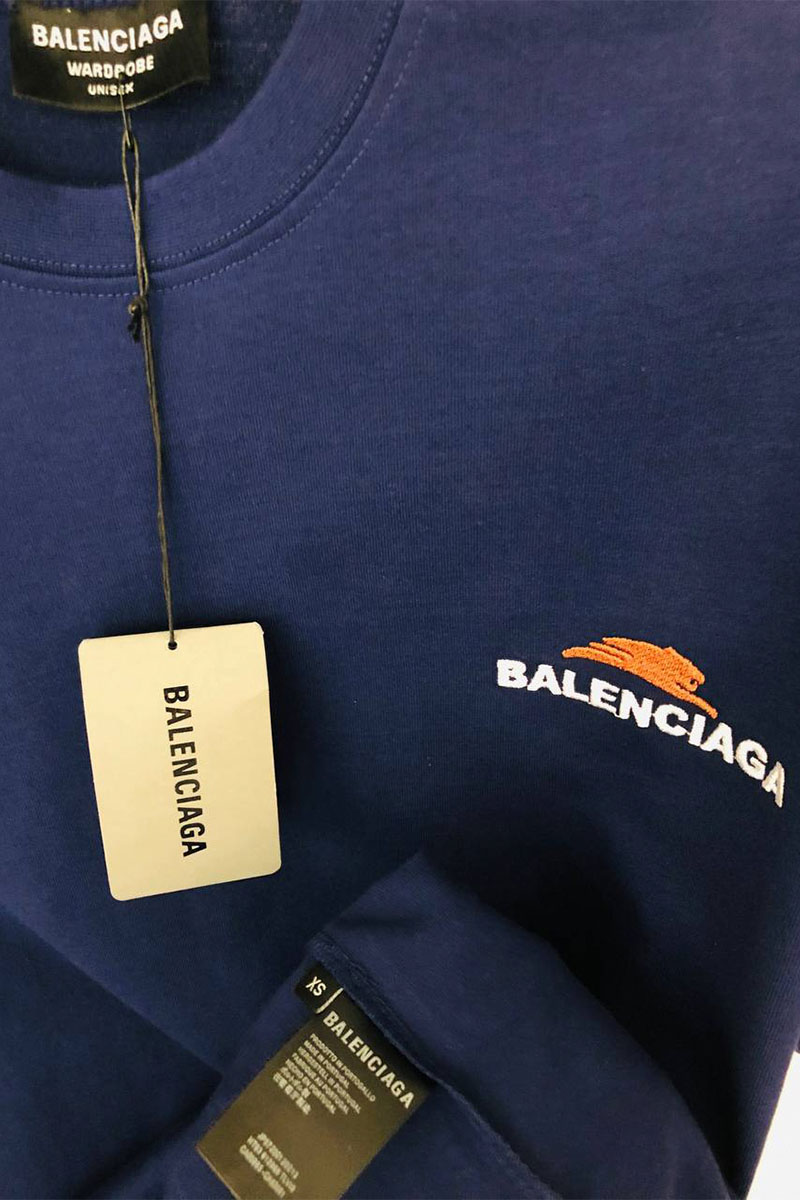 Balenciaga Синяя оверсайз футболка Year of the Tiger