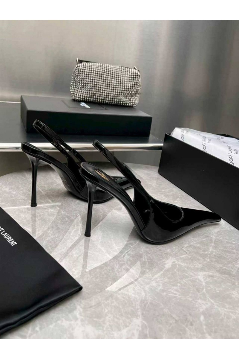Yves Saint Laurent Женские кожаные туфли на каблуке premium