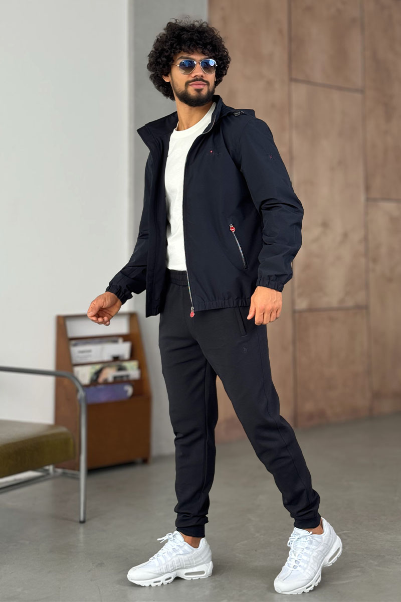 Kiton Мужская тёмно-синяя ветровка 