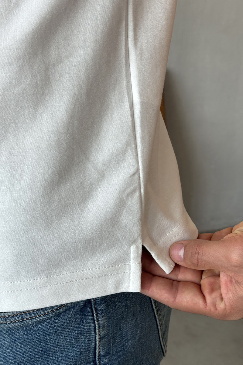 Kiton Мужское белое поло embroidered logo