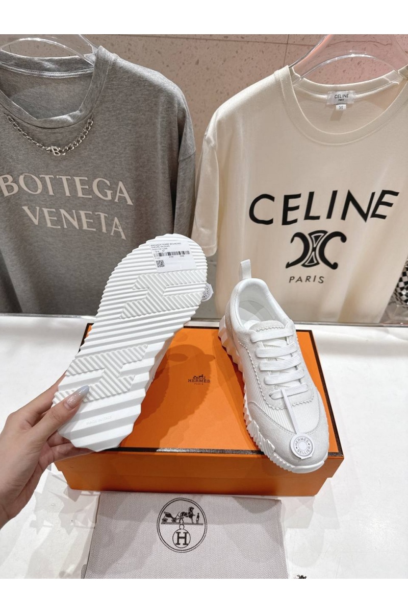 Hermes Женские кроссовки Bouncing  premium - White