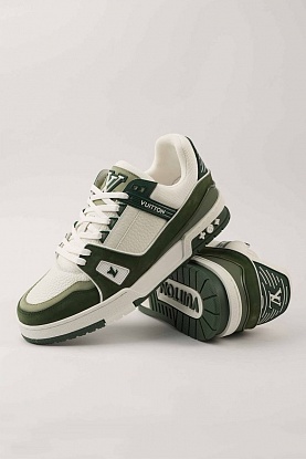 Кожаные кроссовки Trainer - White / Green