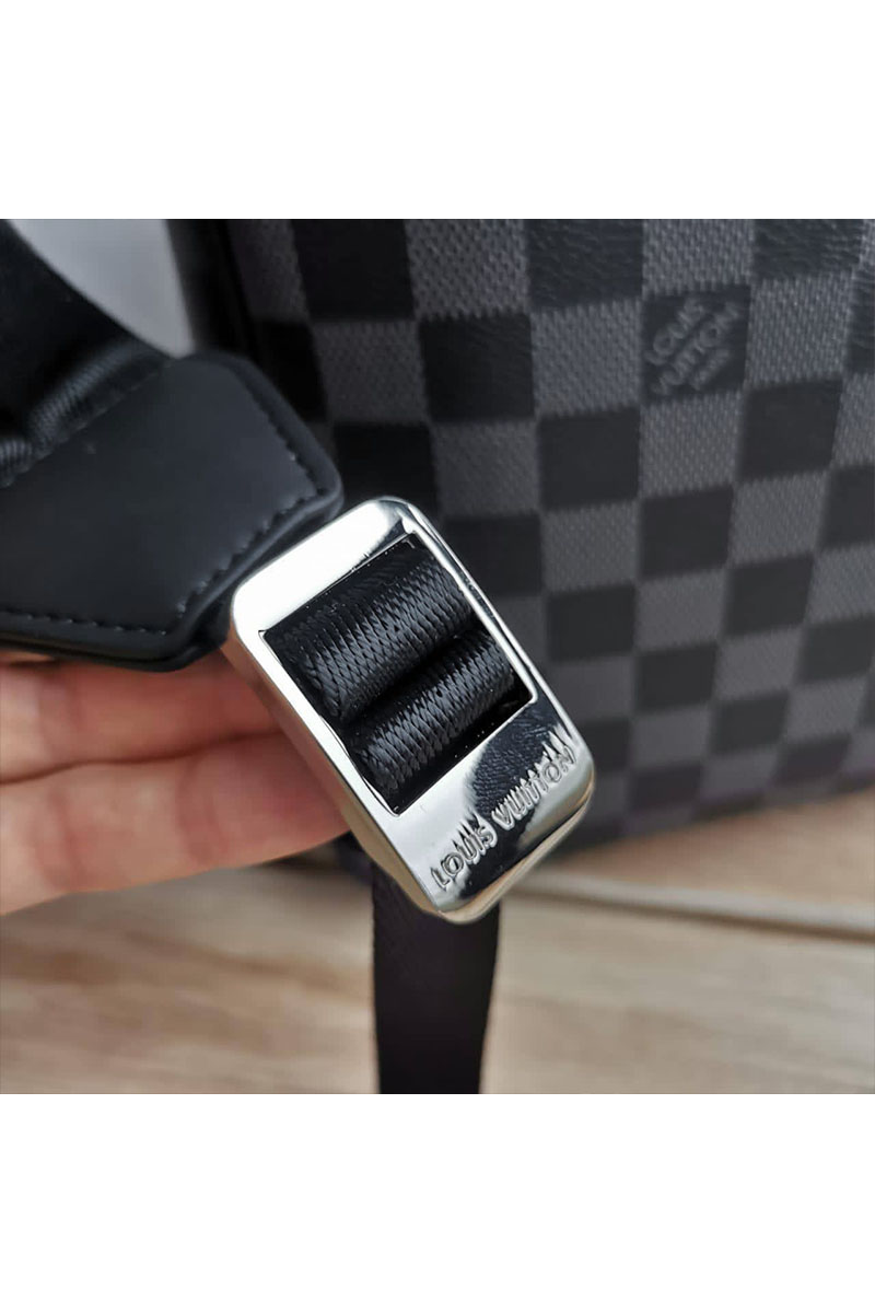 Lоuis Vuittоn Кожаный рюкзак Josh Damier Graphite 40x30 см