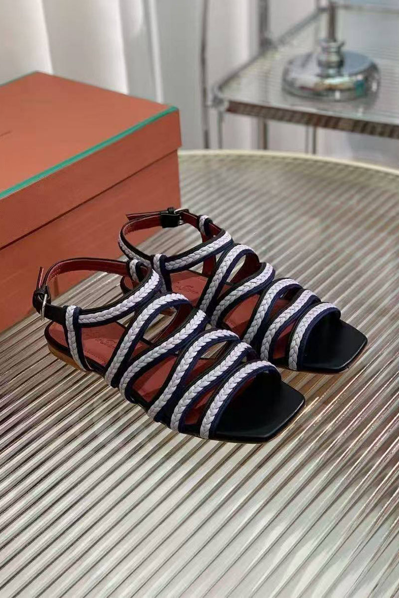 Loro Piana Женские кожаные сандалии Premium