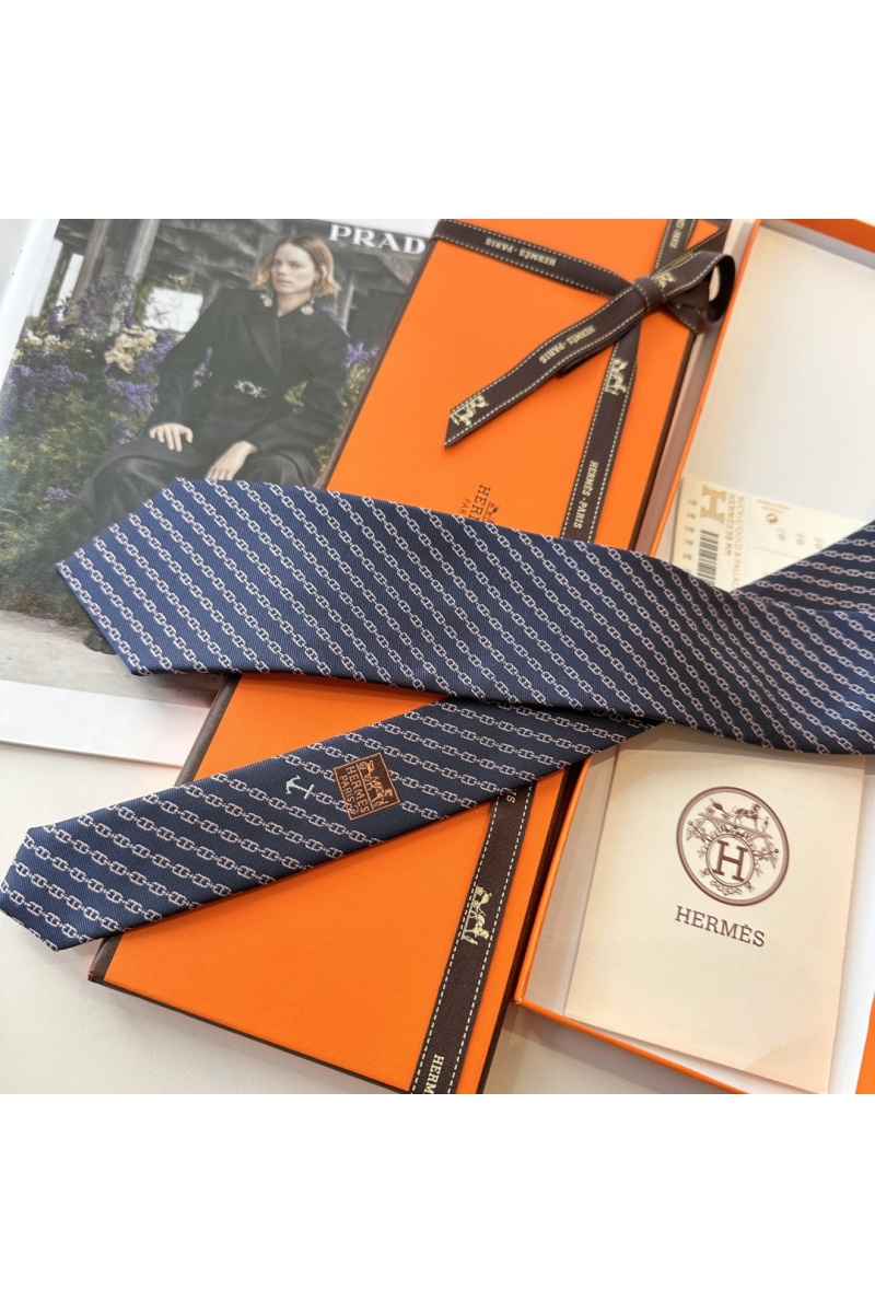 Hermes Галстук Jetez l'Ancre premium - Navy