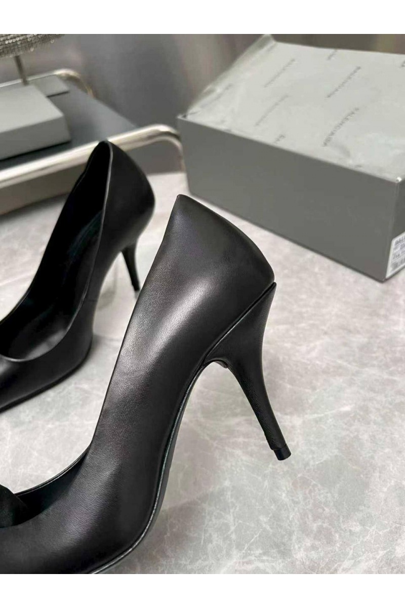 Balenciaga Женские кожаные туфли на каблуке premium